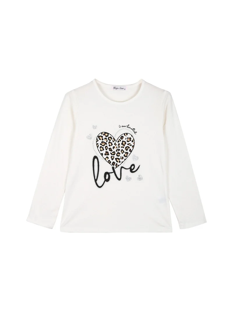 Completo tuta da bambina maculata 3 pezzi con cappuccio e zip - panna