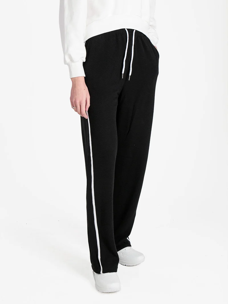 Pantaloni donna sportivi con coulisse - nero