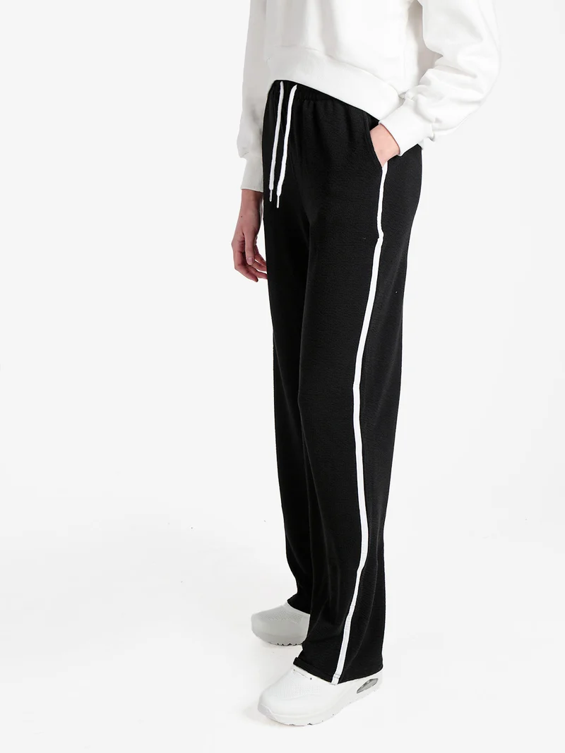 Pantaloni donna sportivi con coulisse - nero
