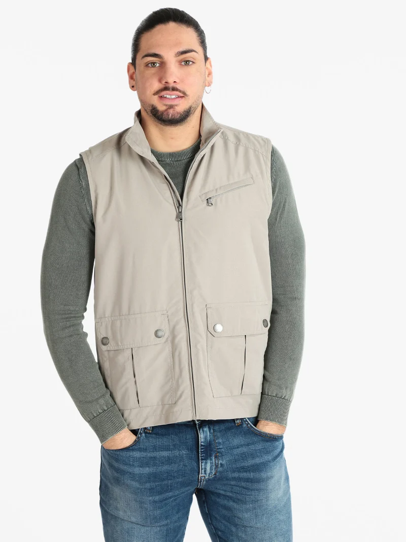 Gilet multi tasche da uomo - sabbia
