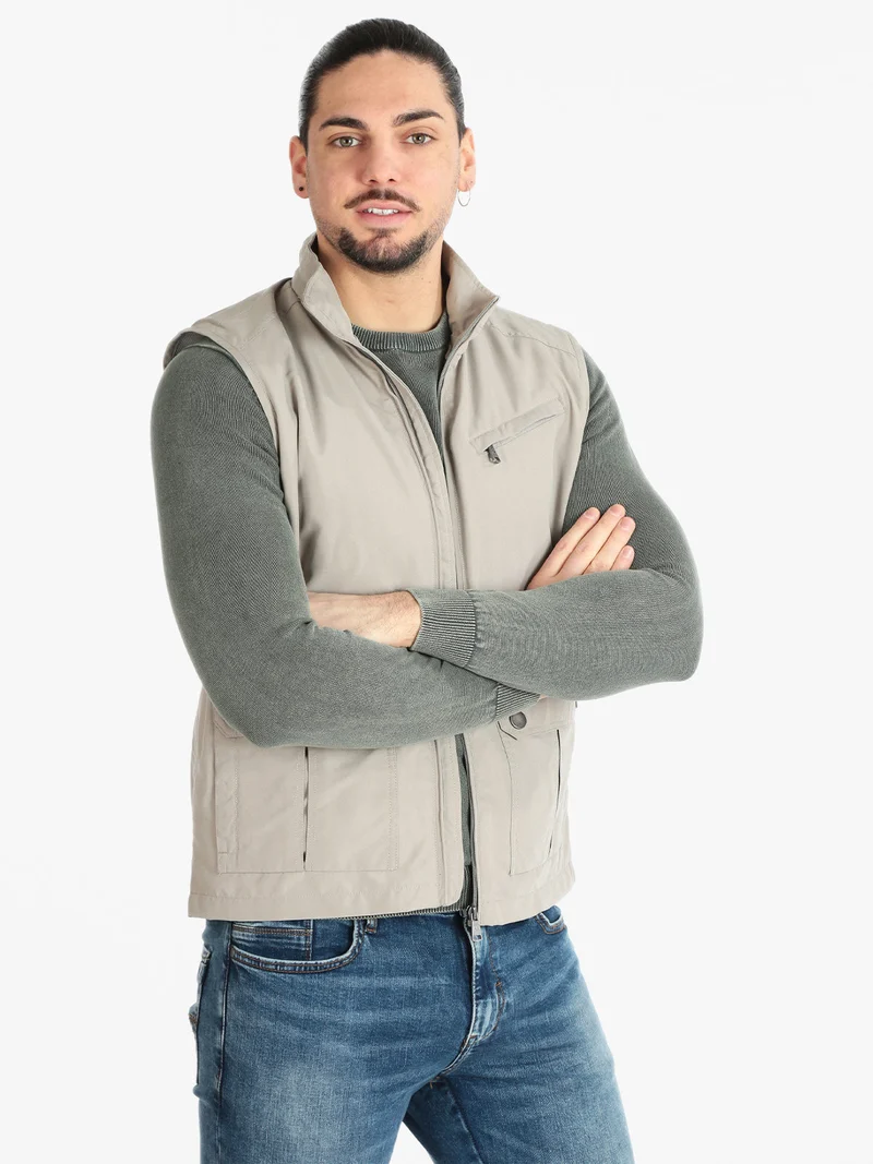 Gilet multi tasche da uomo - sabbia