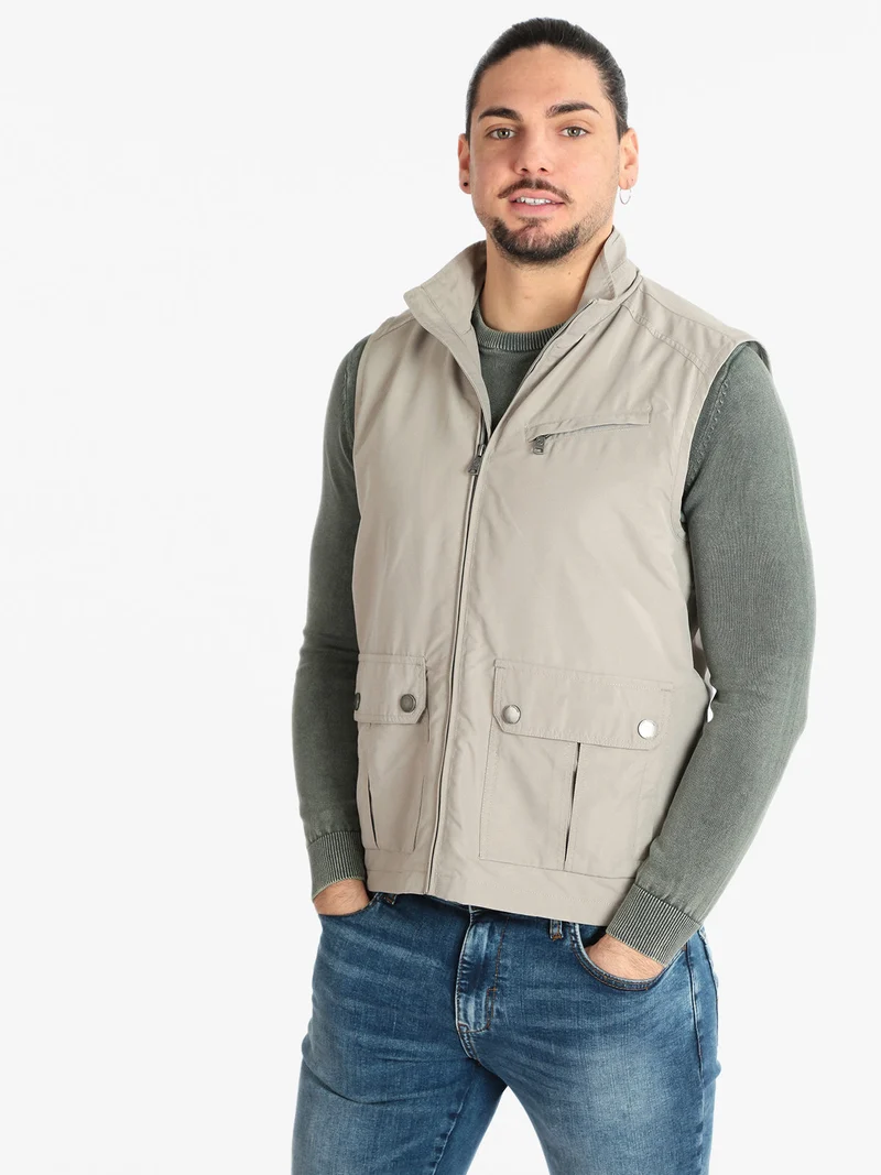 Gilet multi tasche da uomo - sabbia