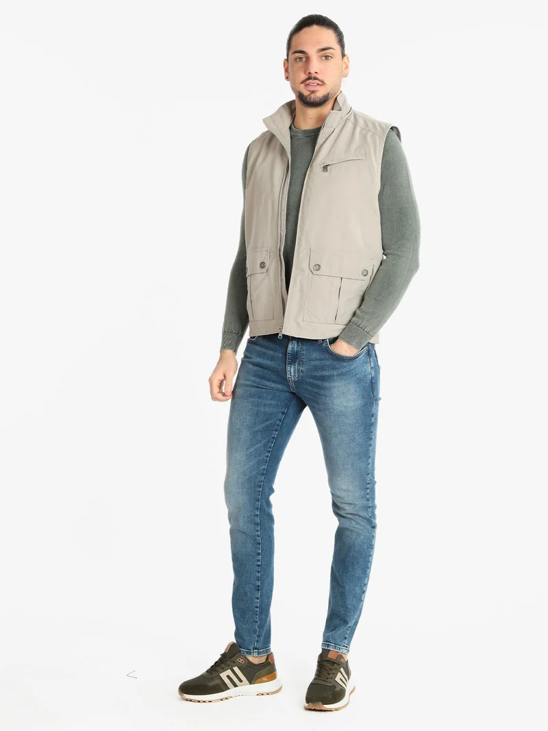 Gilet multi tasche da uomo - sabbia
