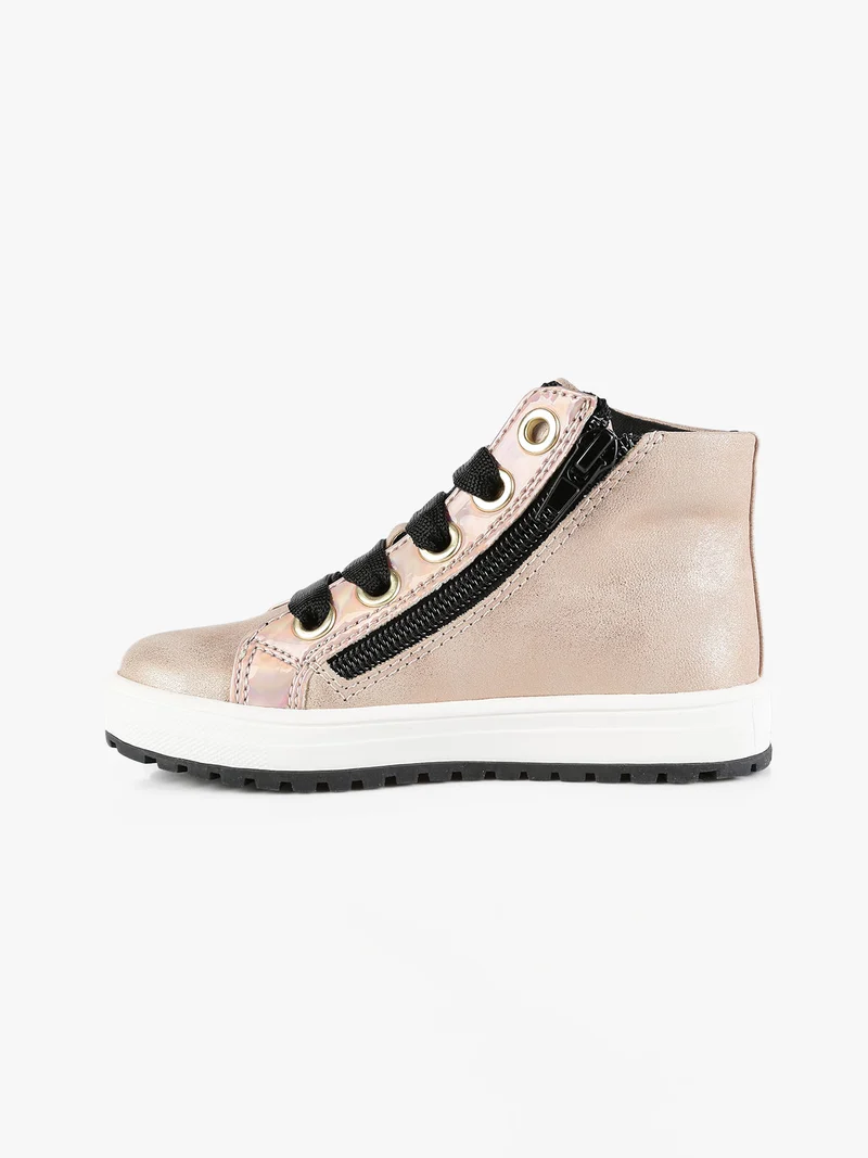 Sneakers alte da bambina con cuori - rosa