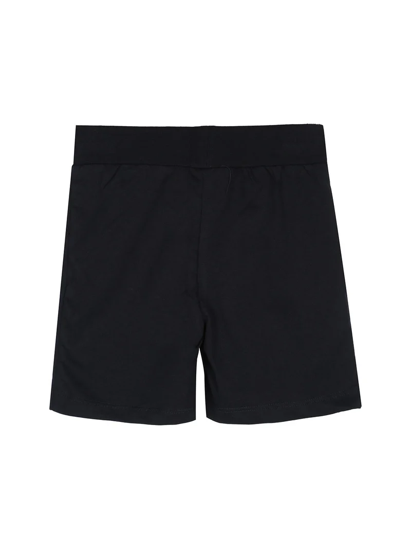 Completo corto da neonato in cotone con t-shirt orsacchiotto e shorts - bianco