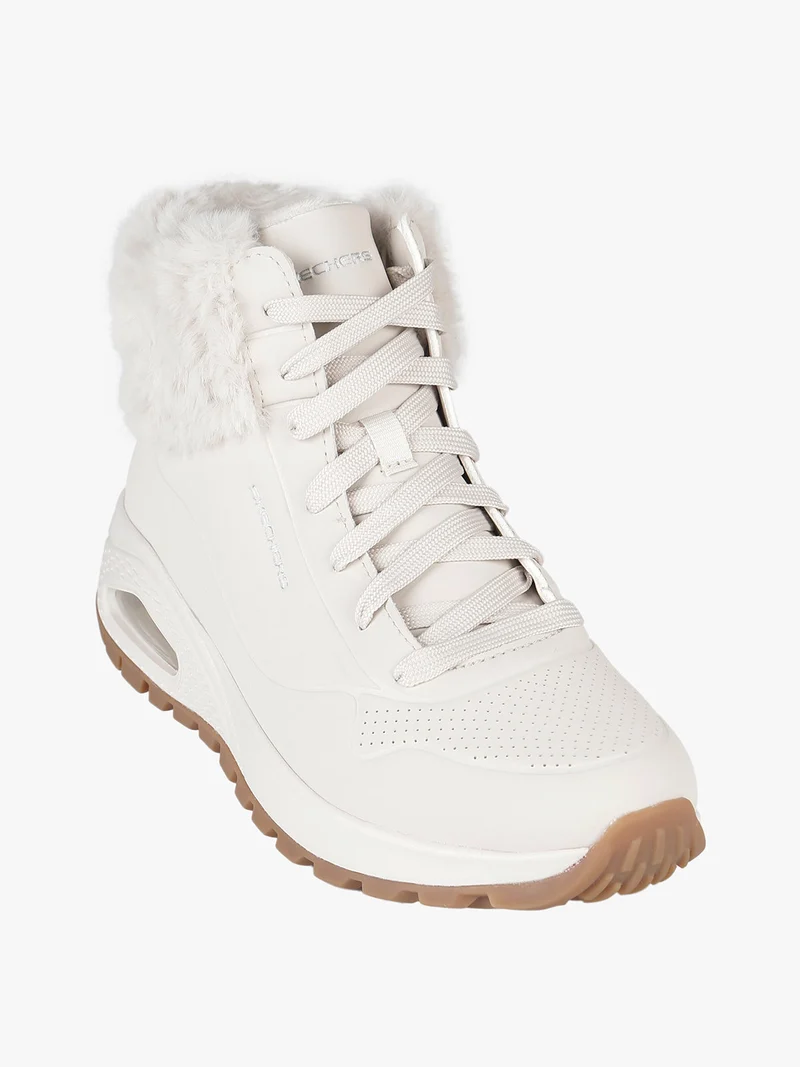 UNO RUGGED FALL AIR Sneakers alte da donna con ecopelo - panna