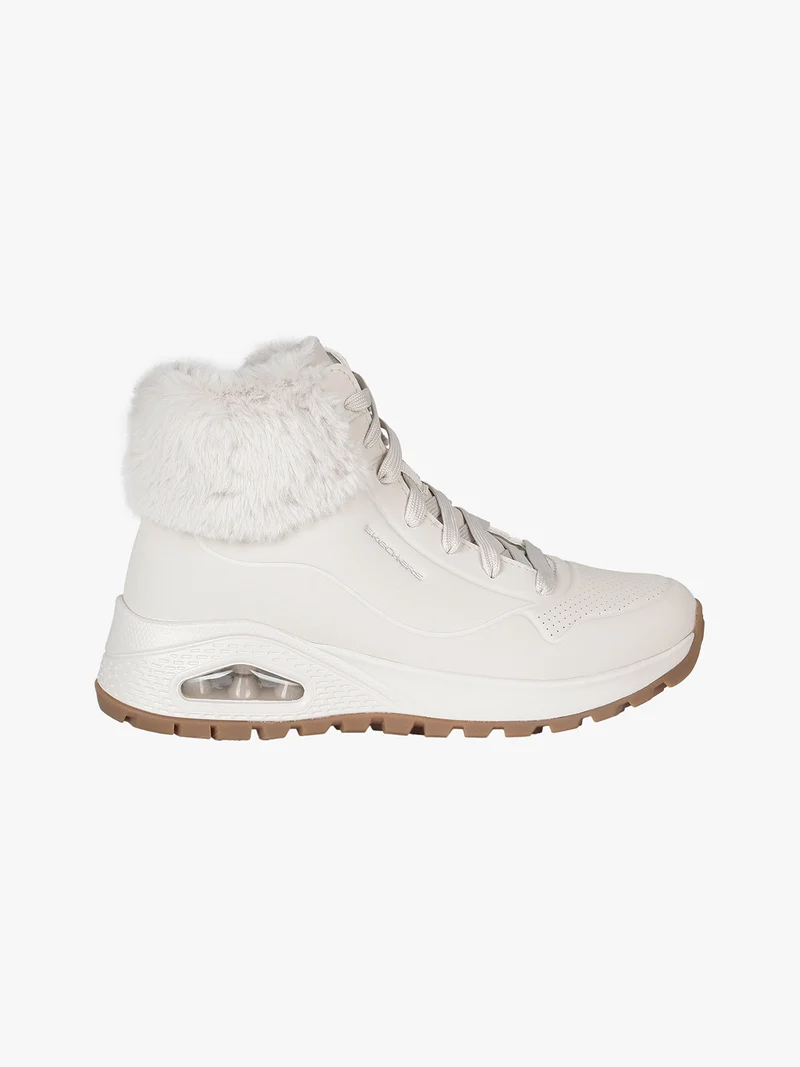 UNO RUGGED FALL AIR Sneakers alte da donna con ecopelo - panna