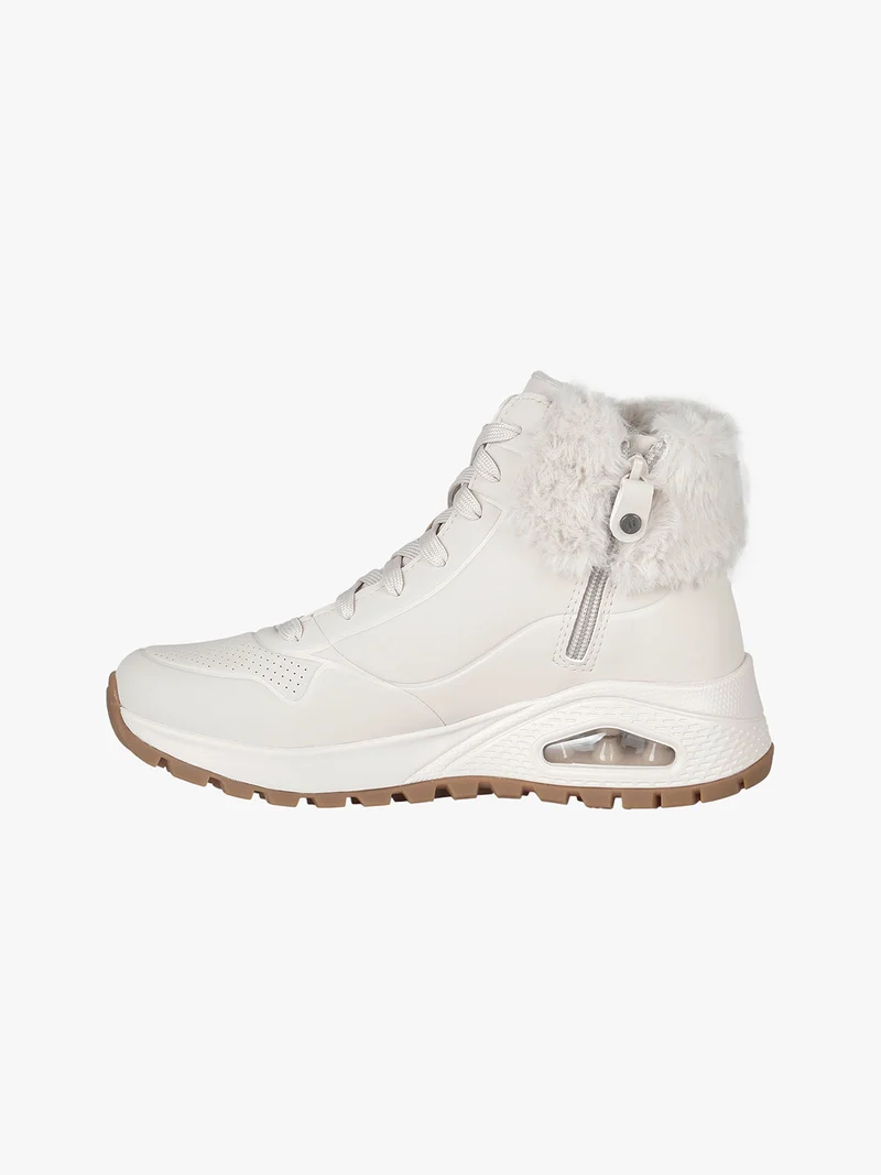 UNO RUGGED FALL AIR Sneakers alte da donna con ecopelo - panna