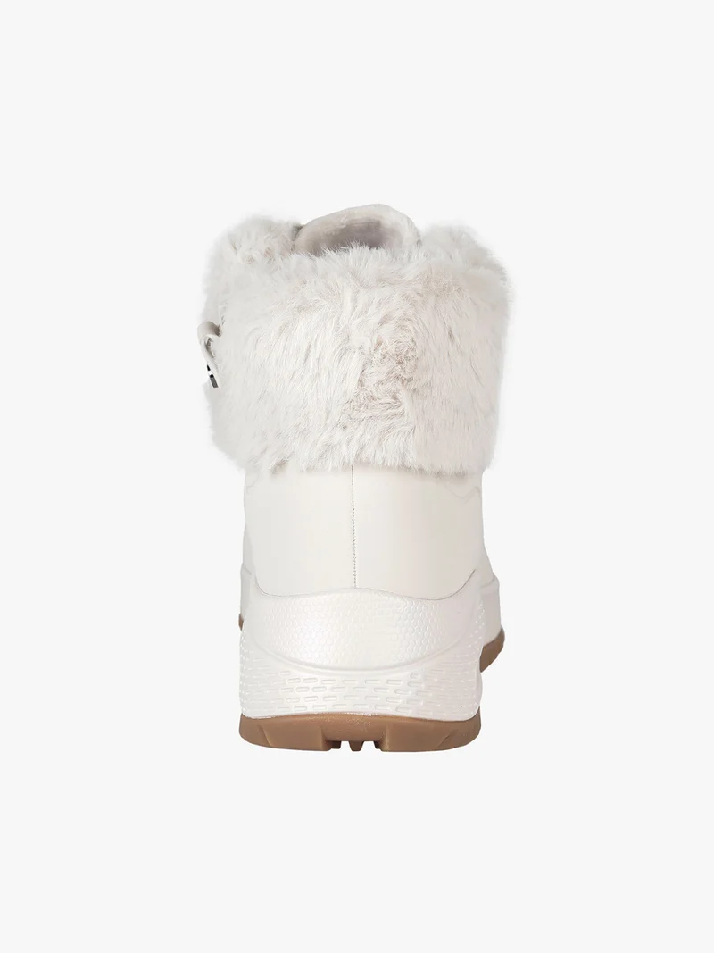 UNO RUGGED FALL AIR Sneakers alte da donna con ecopelo - panna