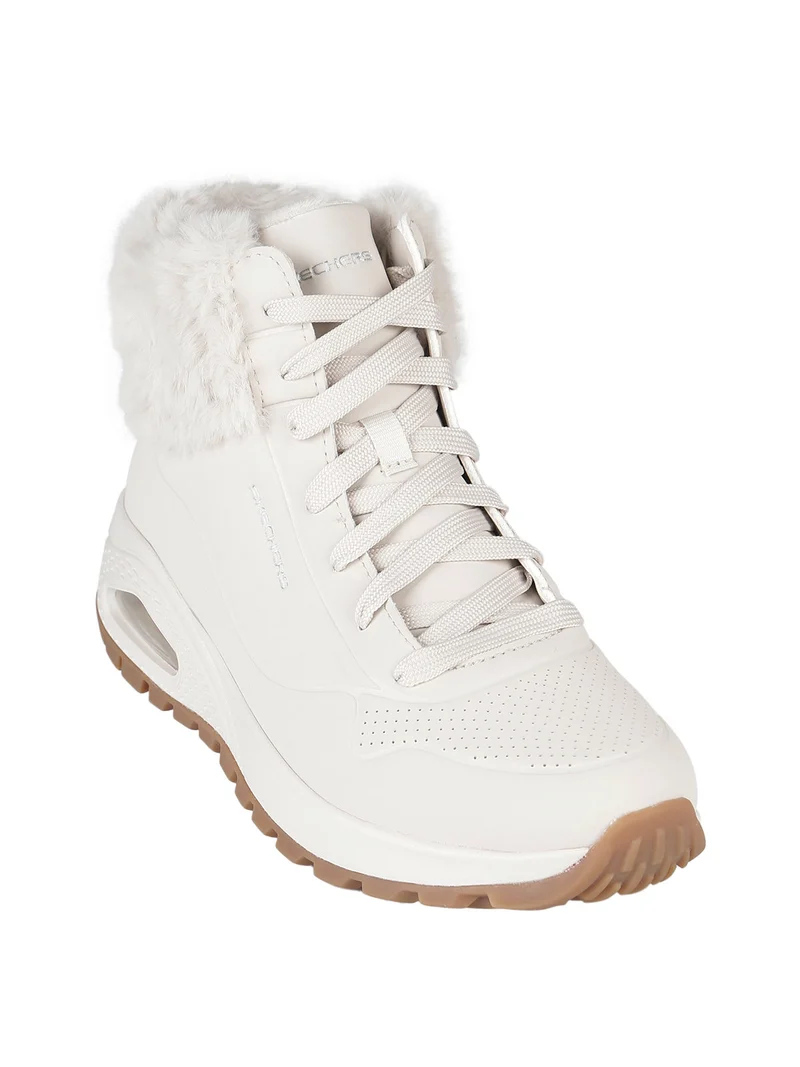 UNO RUGGED FALL AIR Sneakers alte da donna con ecopelo - panna