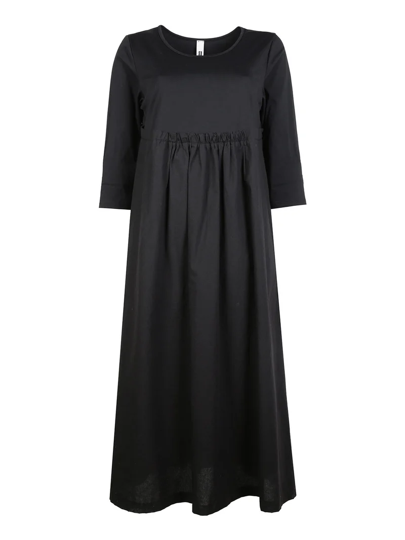 Vestito donna lungo in cotone - nero