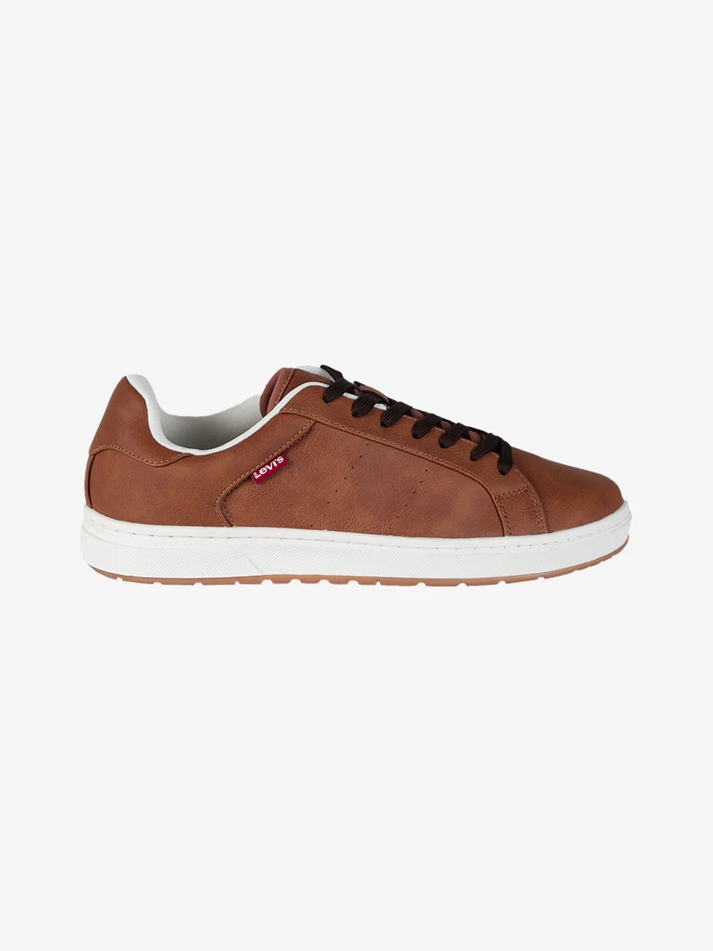Sneakers basse da uomo in ecopelle - marrone