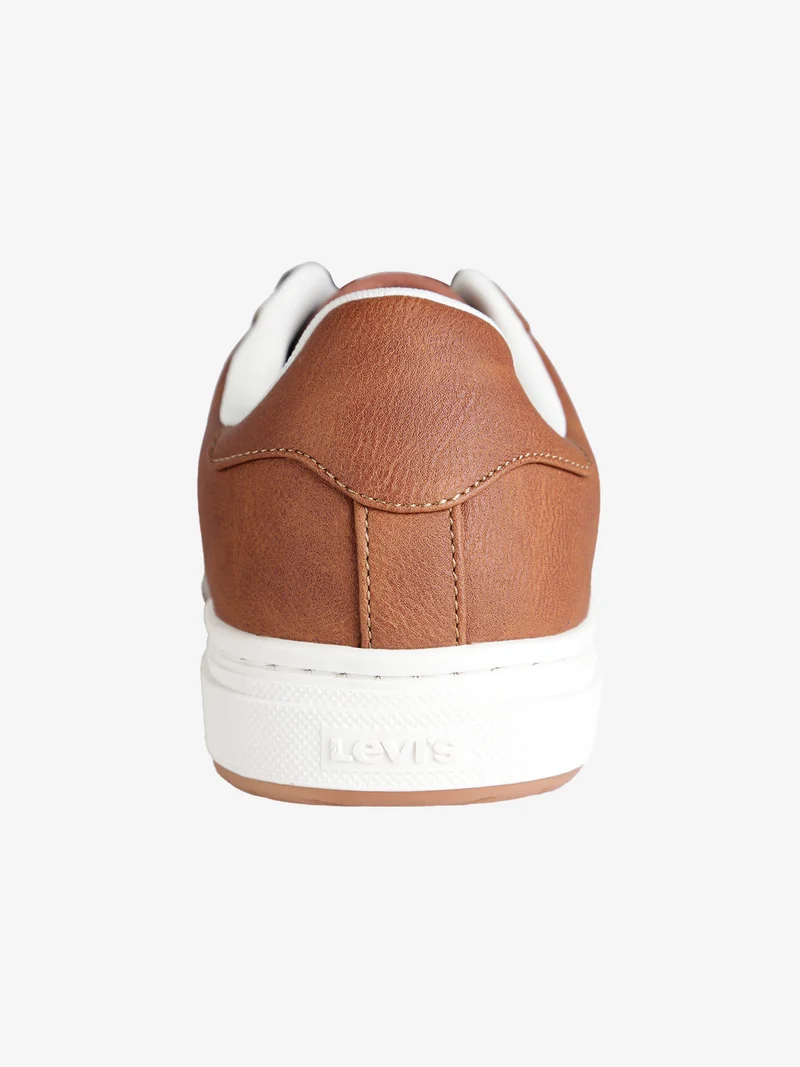Sneakers basse da uomo in ecopelle - marrone