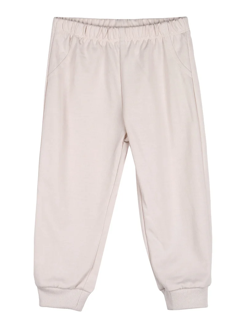 Completo tuta 3 pezzi da neonata con cappuccio e zip - beige