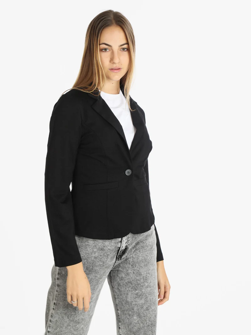 Blazer donna monobottone - nero