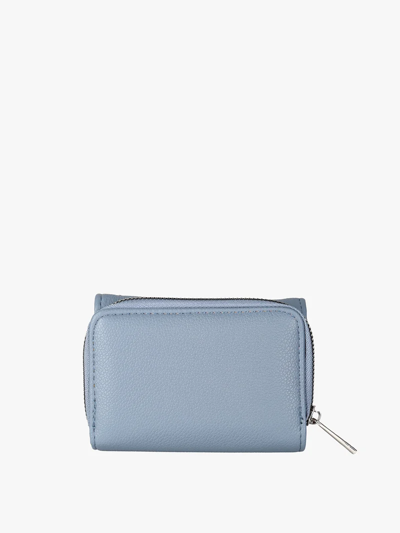 Portafoglio mini da donna con borchie - blu