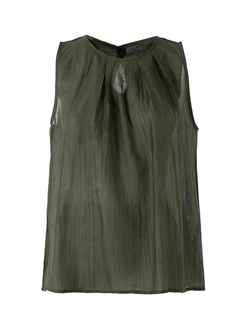 Top donna smanicato - militare