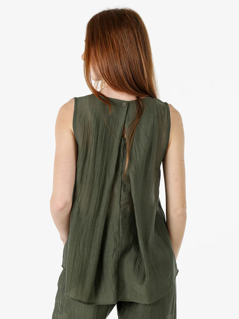 Top donna smanicato - militare