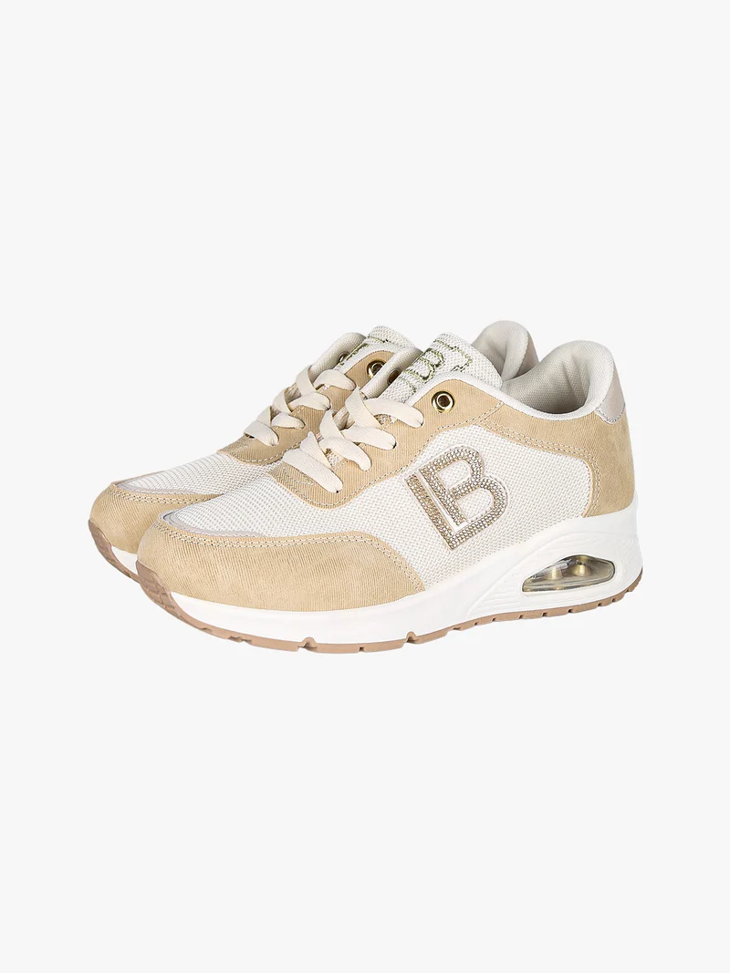 Sneakers donna stringate con air - beige