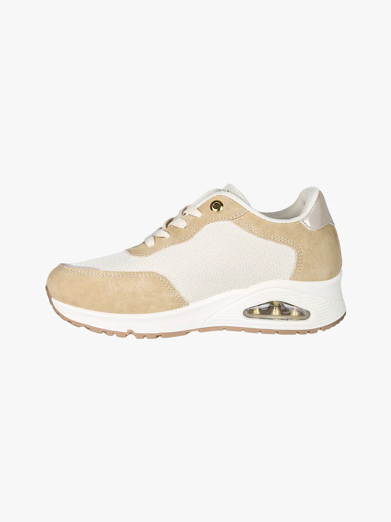Sneakers donna stringate con air - beige