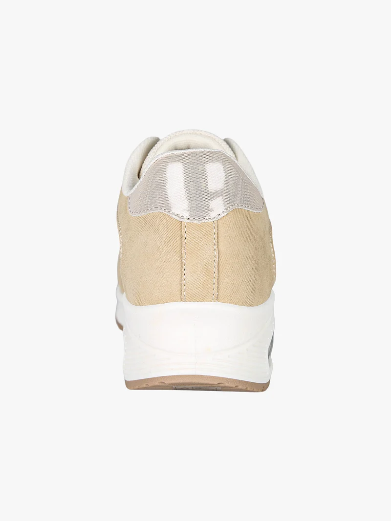 Sneakers donna stringate con air - beige