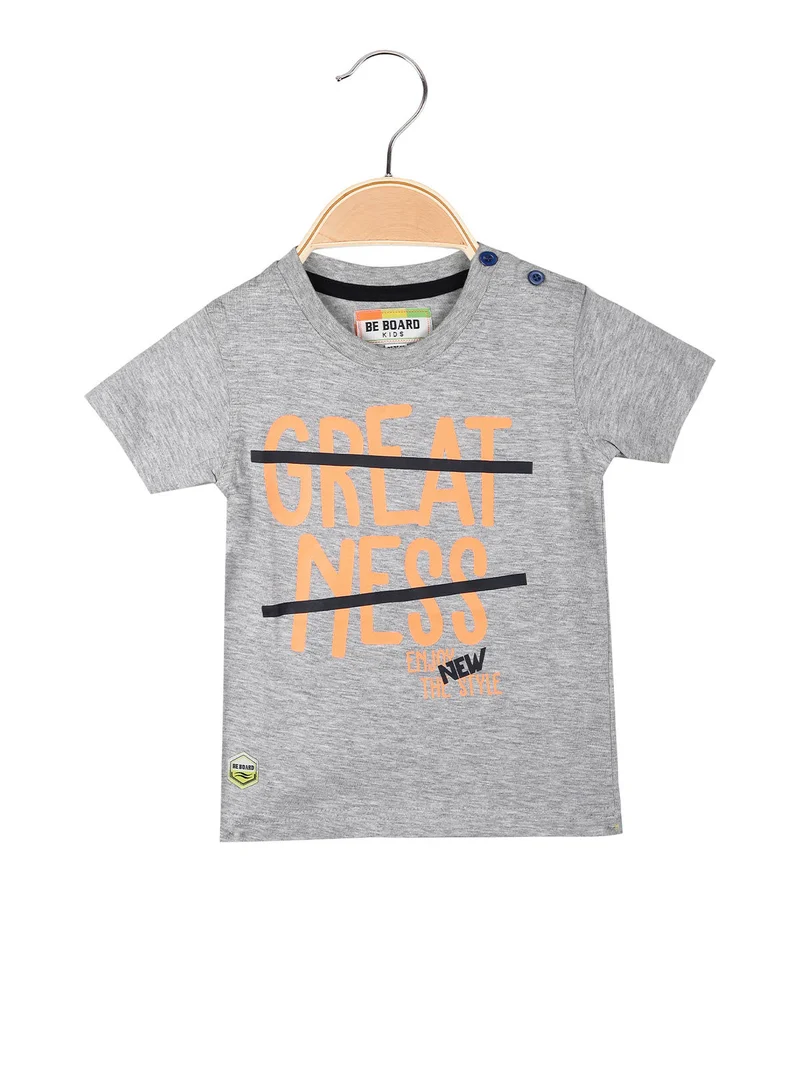 T-shirt neonato con scritte - grigio