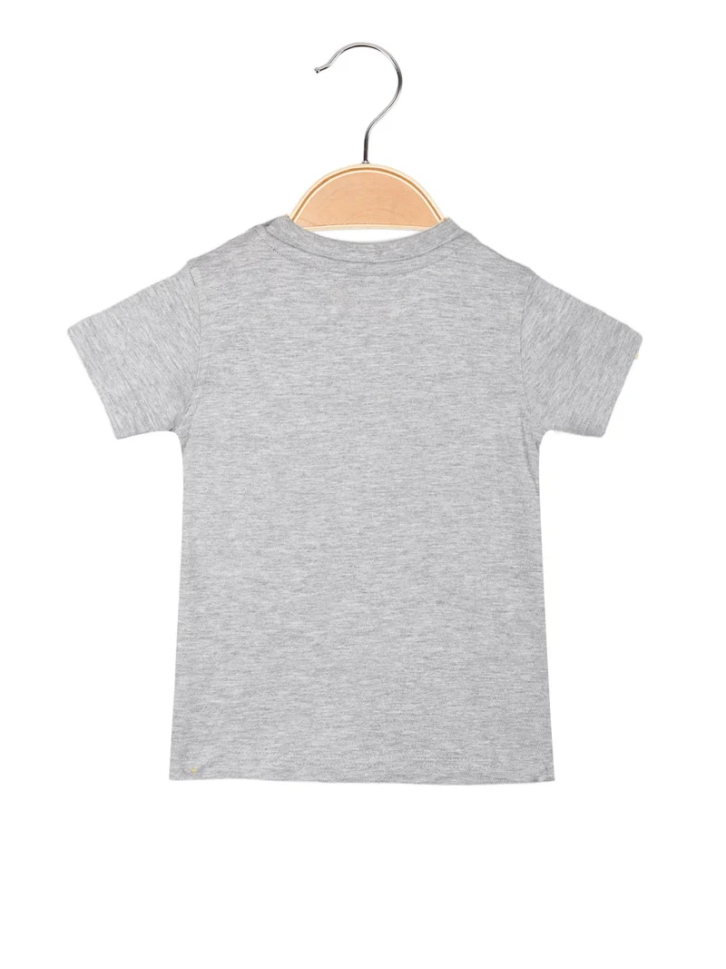 T-shirt neonato con scritte - grigio