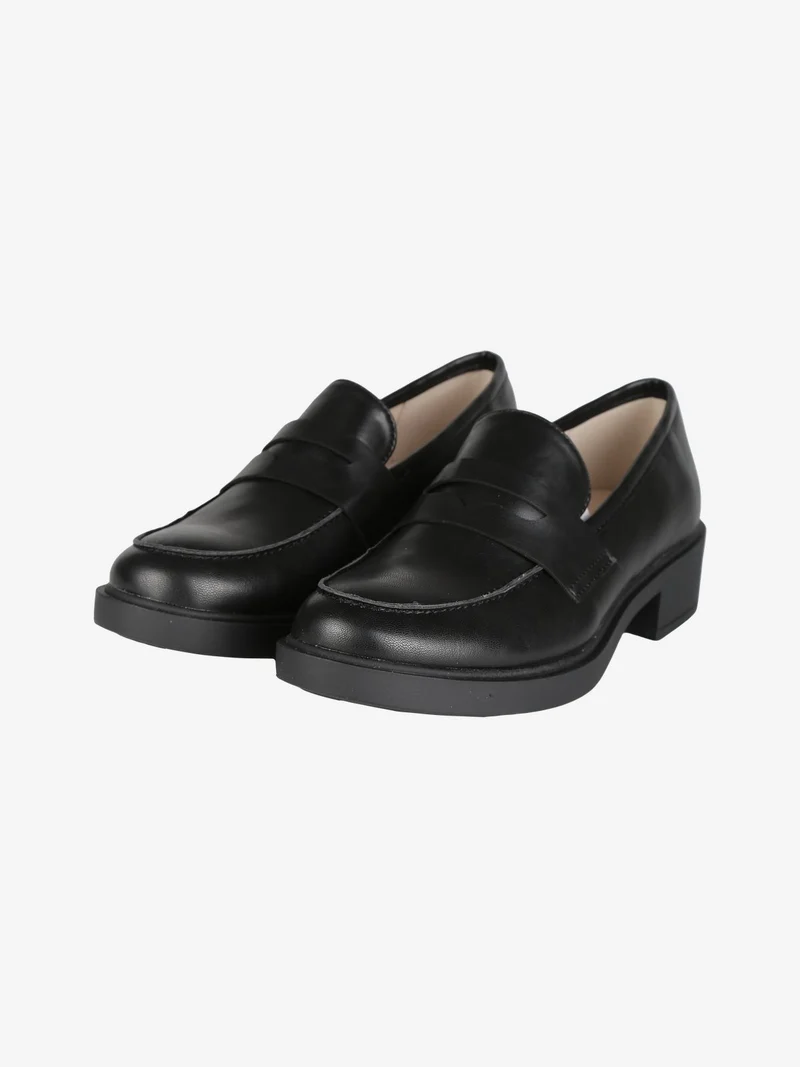 Mocassini donna con tacco - nero