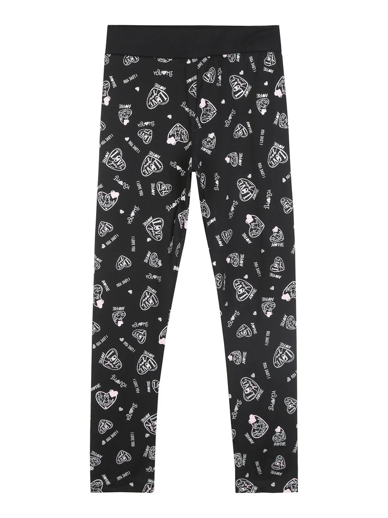 Leggings da bambina con scritte - bianco