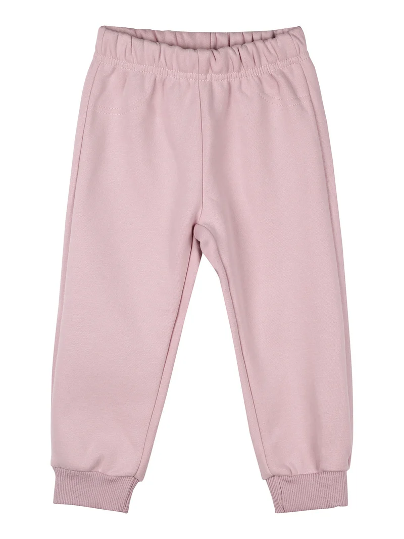 Completo 2 pezzi da neonata con felpa e pantaloni tuta - rosa