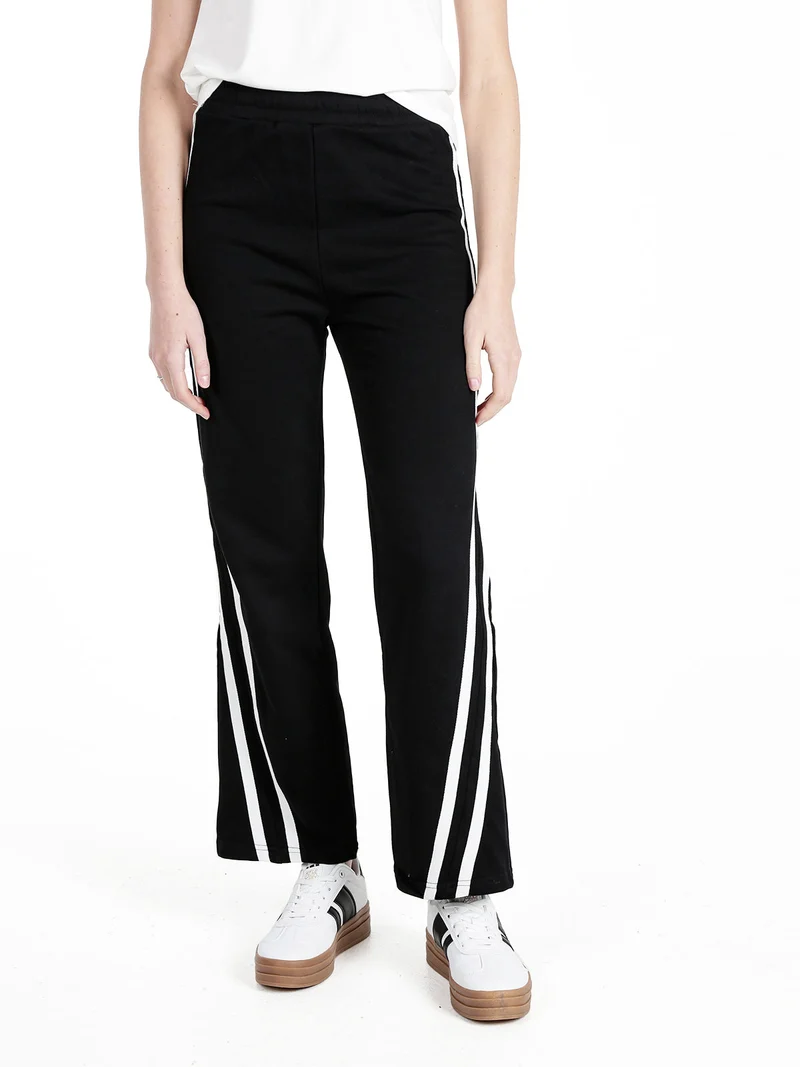 Pantaloni sportivi da donna in felpa - nero