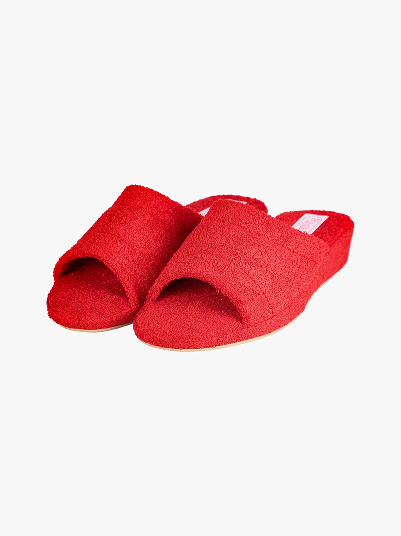 Ciabatte donna aperte in spugna - rosso