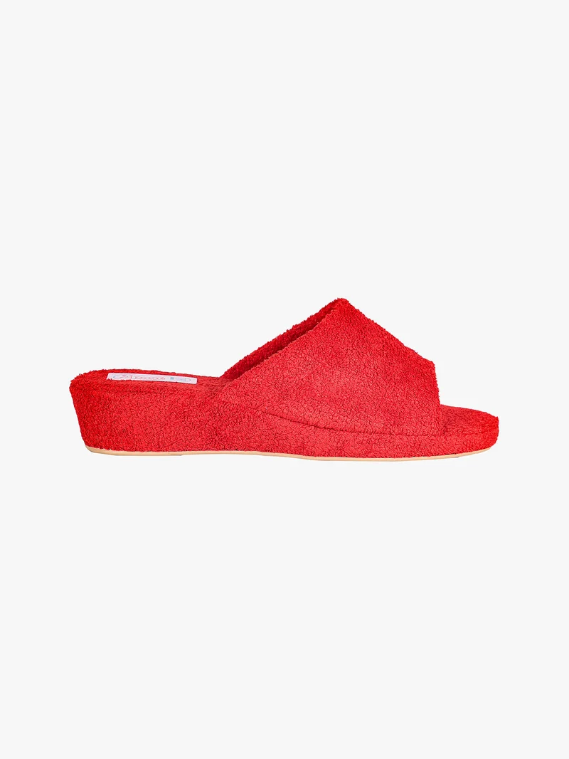 Ciabatte donna aperte in spugna - rosso