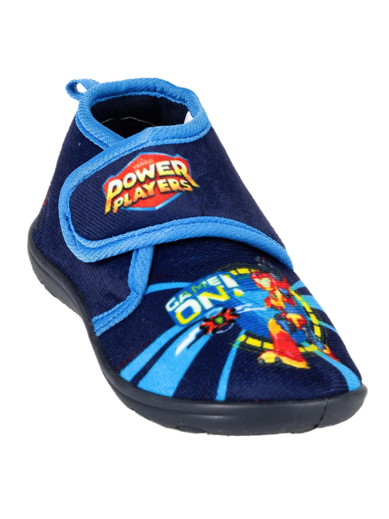 Pantofole alte da bambino con strappo - blu scuro