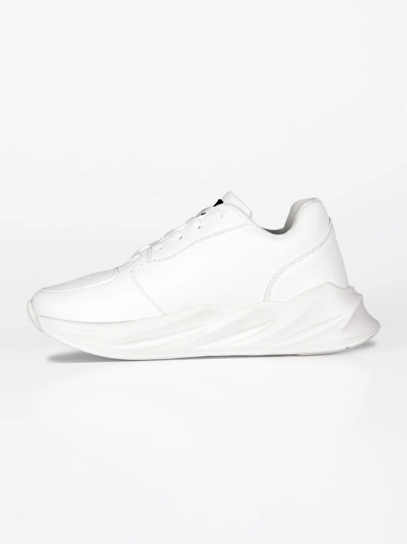 Chunky PY030124 Sneakers donna con zeppa - bianco