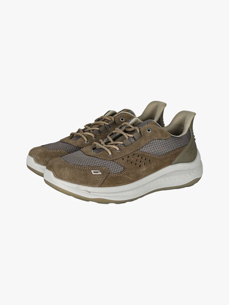 Sneakers in pelle scamosciata da uomo - marrone