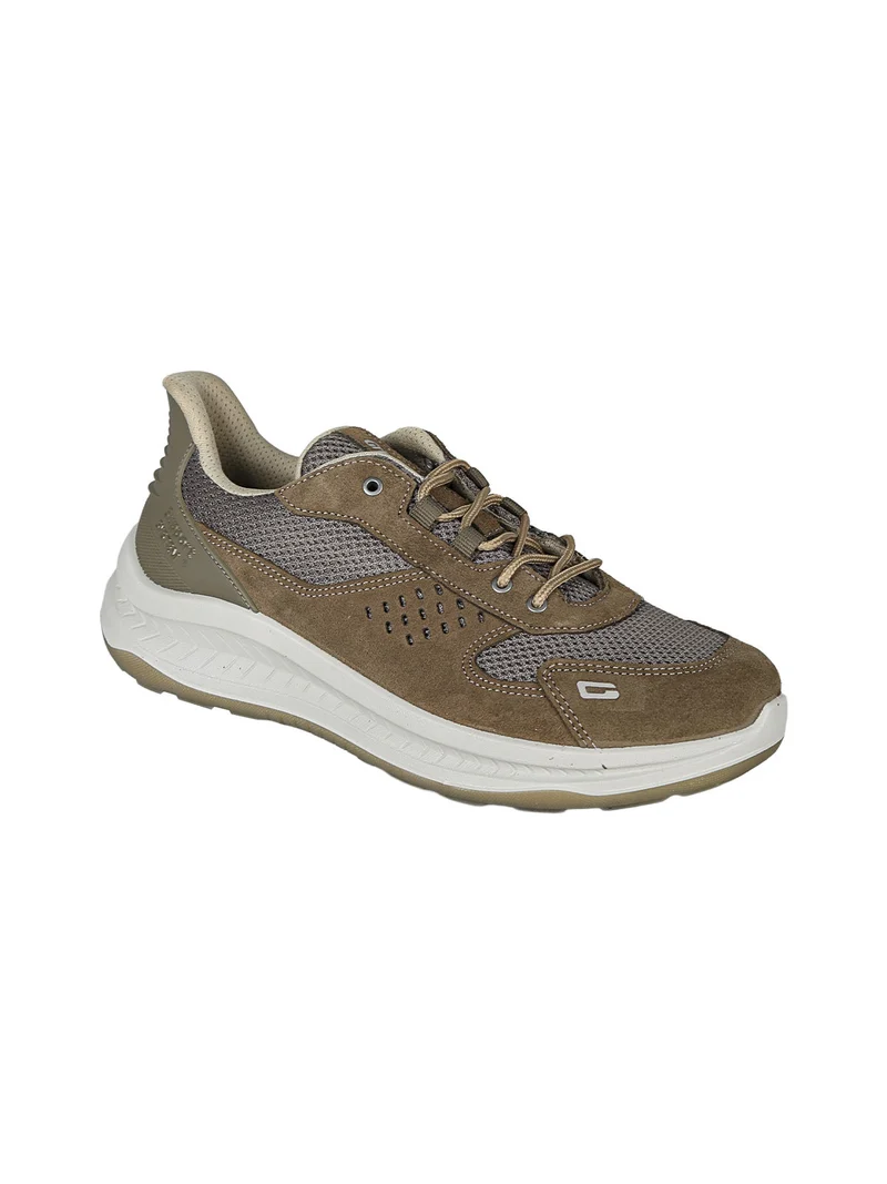 Sneakers in pelle scamosciata da uomo - marrone