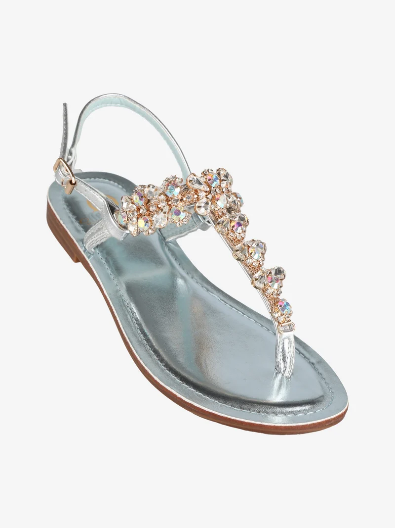 Sandali infradito donna gioiello - argento