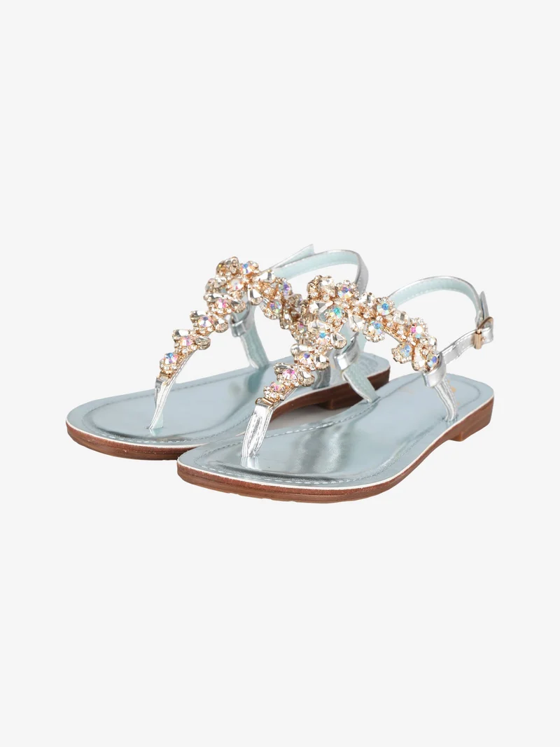 Sandali infradito donna gioiello - argento