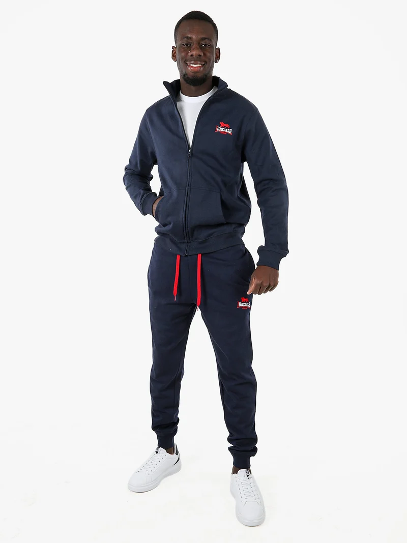 Felpa sportiva da uomo con zip intera - blu scuro