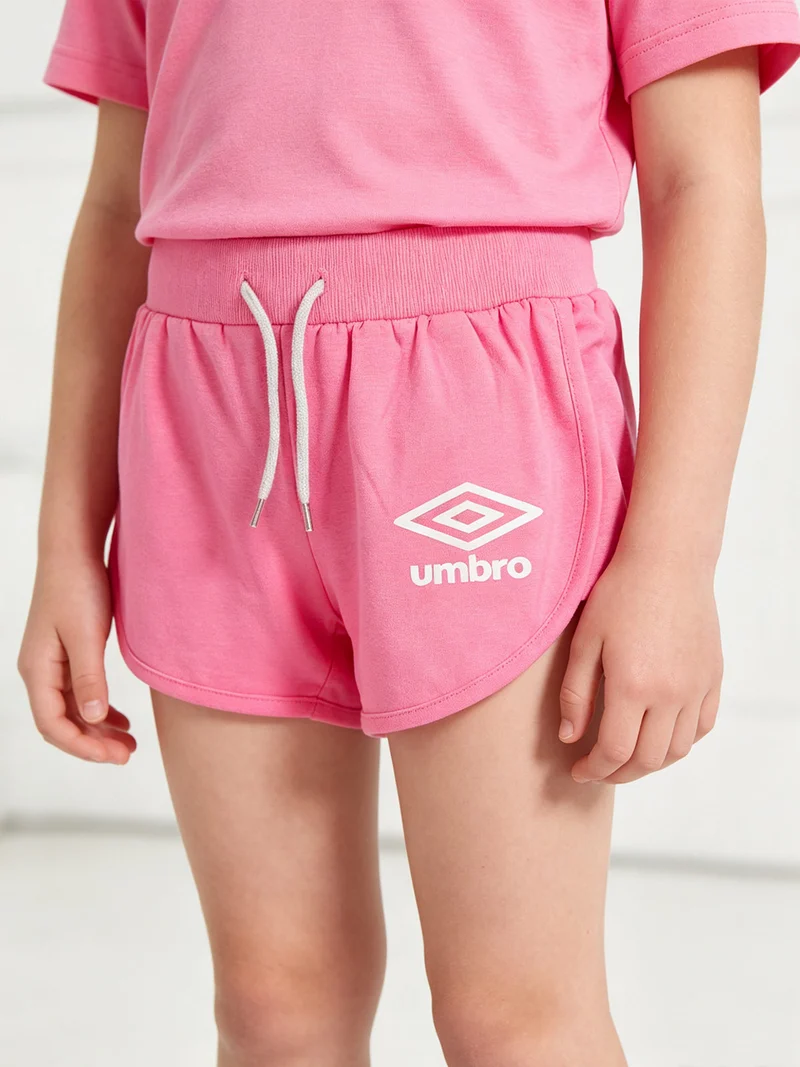 Shorts fluo da ragazza in cotone - fucsia