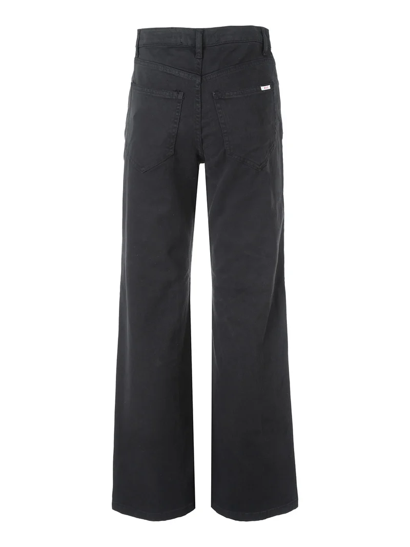Pantaloni jeans da donna a gamba larga - nero