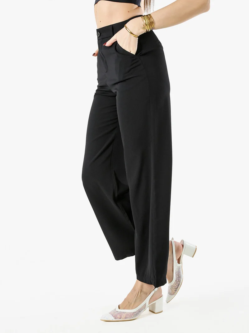 Pantaloni donna a palazzo - nero