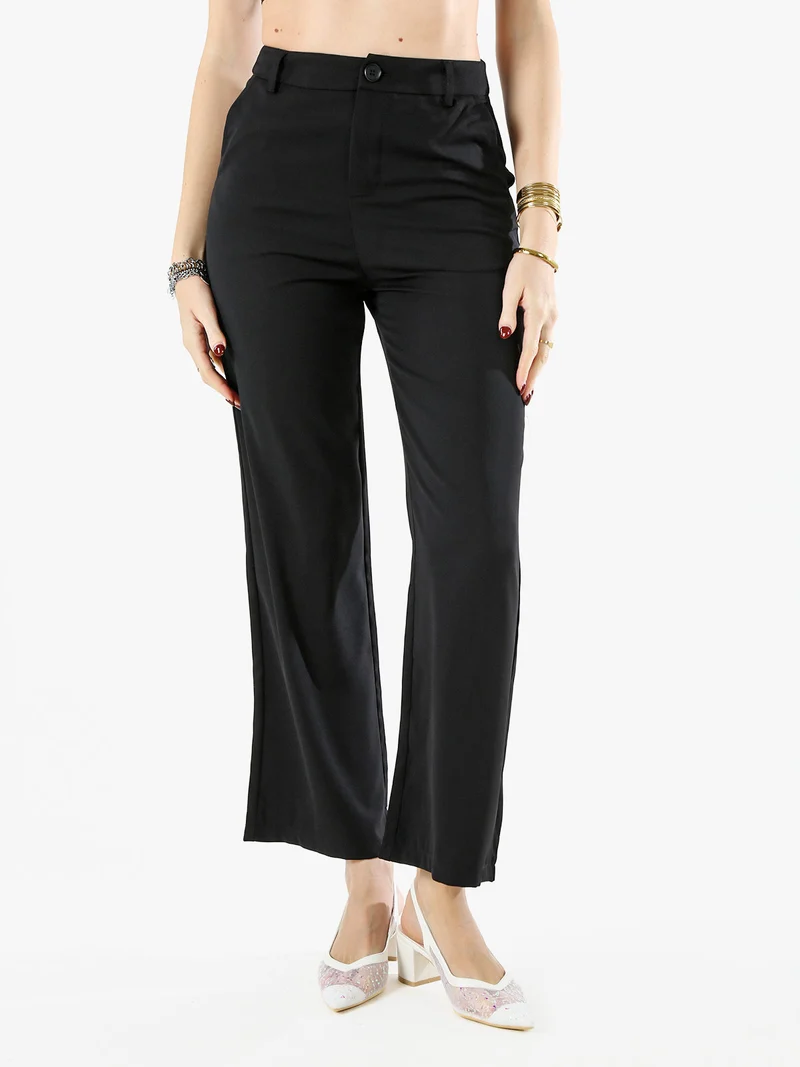 Pantaloni donna a palazzo - nero
