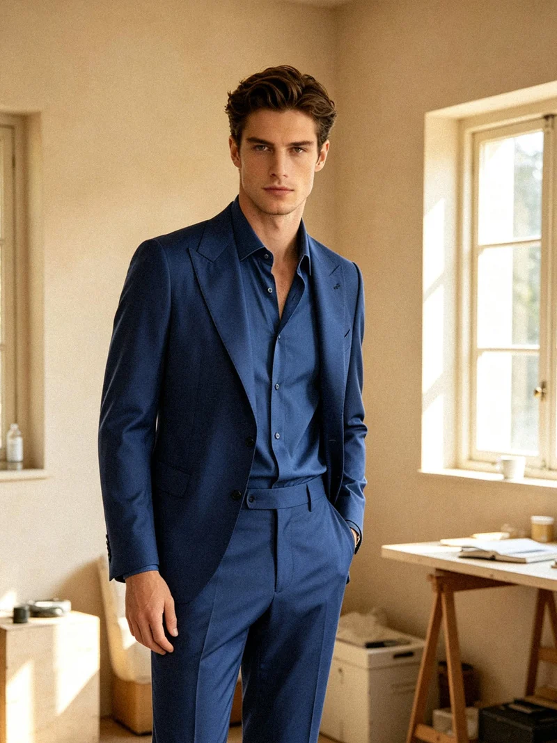 Blazer elegante da uomo - blu