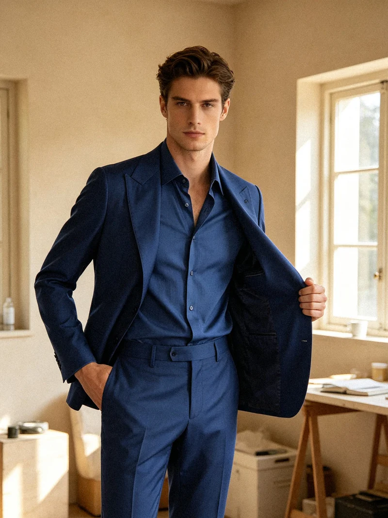 Blazer elegante da uomo - blu