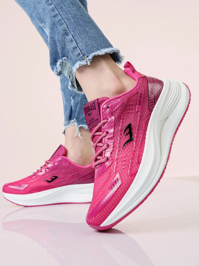 Sneakers sportive da donna con lacci - fucsia