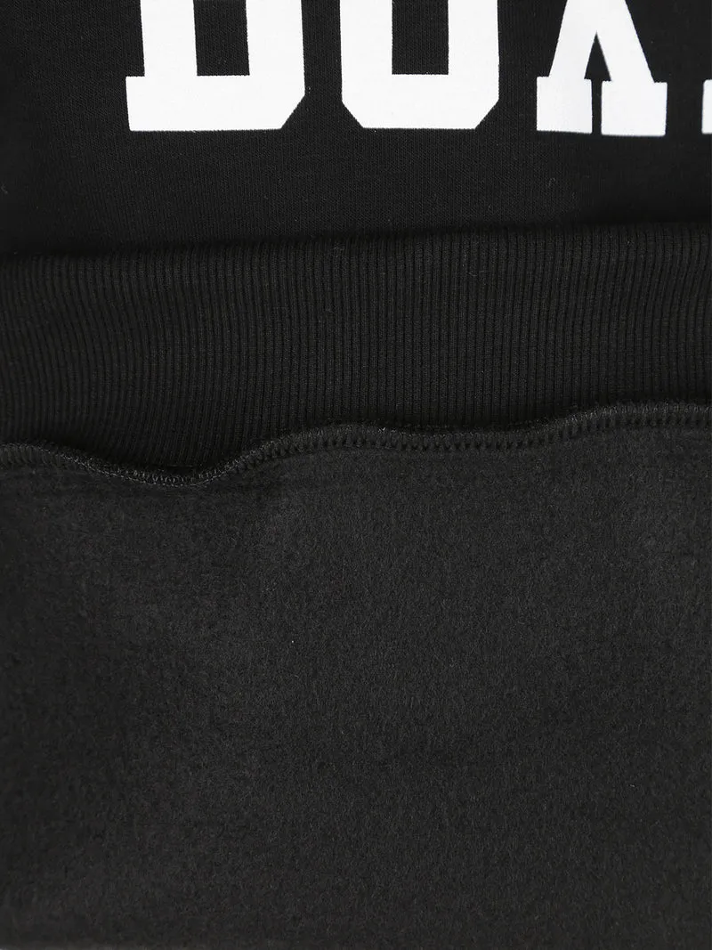 Felpa girocollo sportiva da uomo - nero