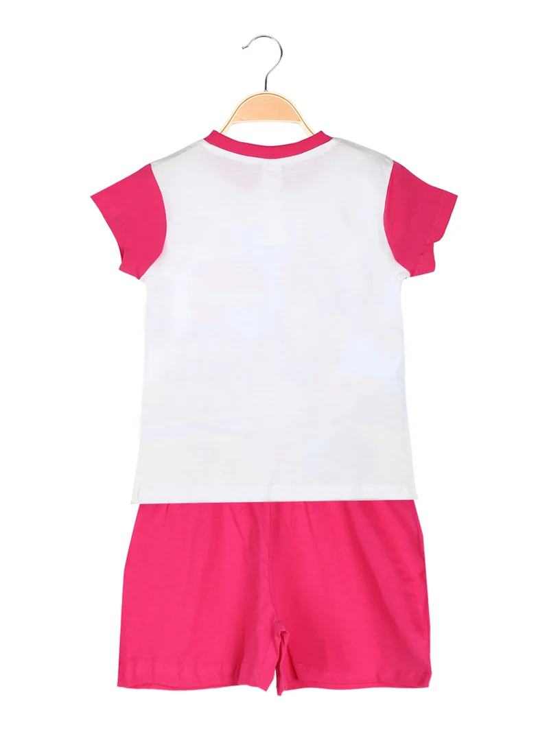 Minnie pigiama corto da bambina in cotone - fucsia