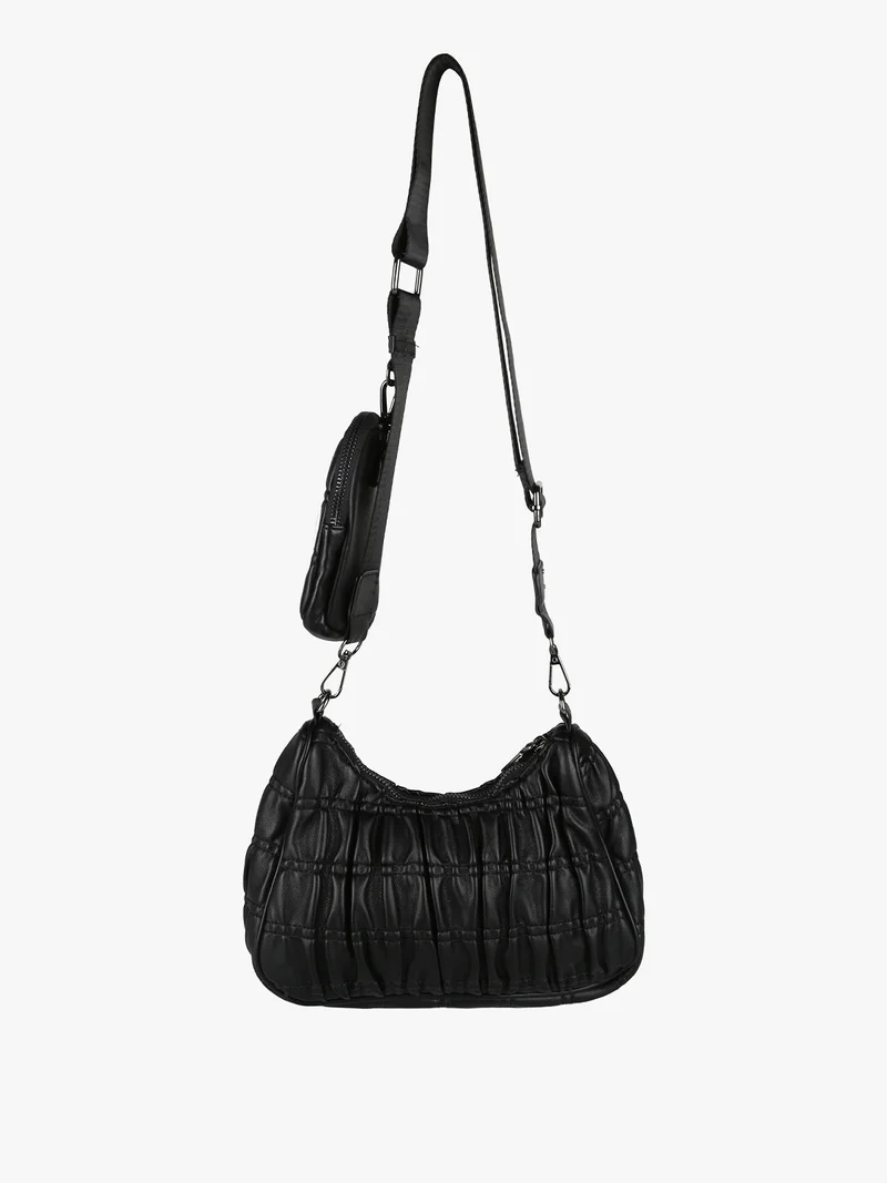 Borsa donna a tracolla con portamonete - nero